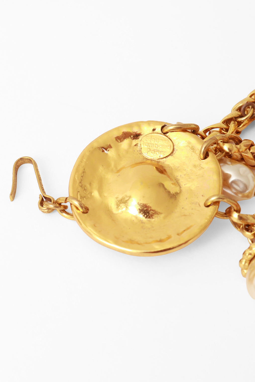 Perry Women's Chain Belt | Gold Tone with Coral & Pearl Accents - 5