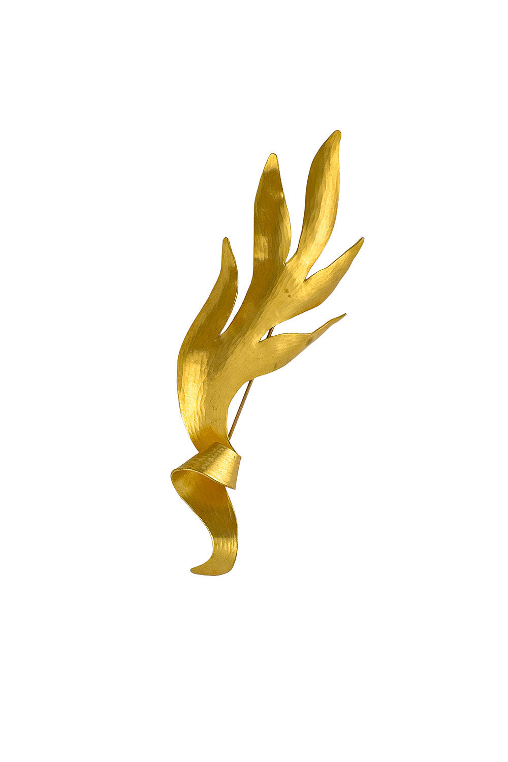 Talia Women's Brooch | Sculpted Gold Leaf Design, Elegant Brooch Pin - 1