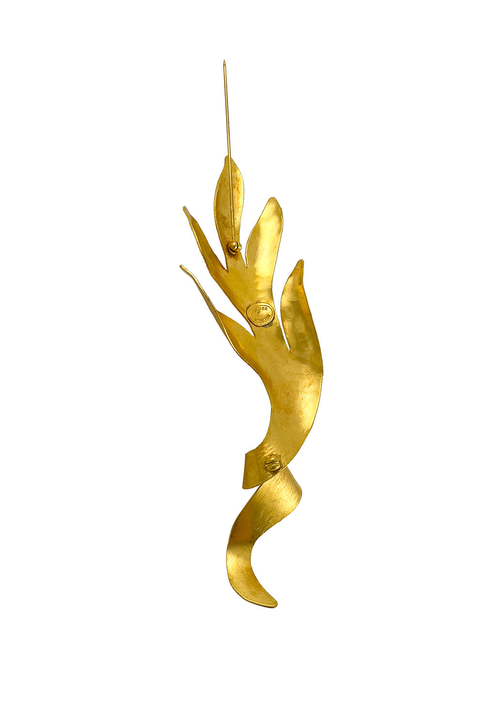 Talia Women's Brooch | Sculpted Gold Leaf Design, Elegant Brooch Pin - 3