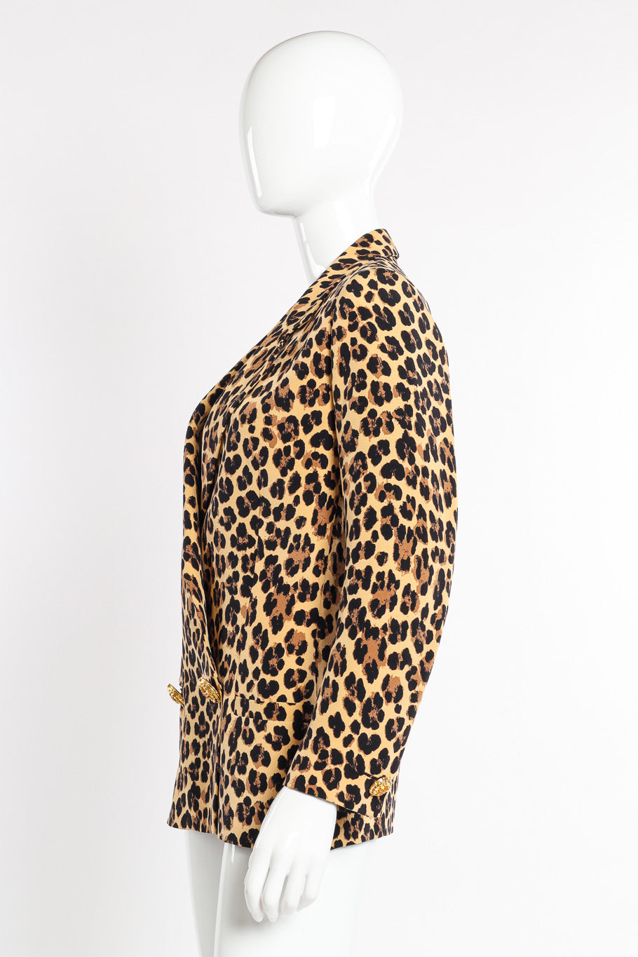 Vera Women's Blazer | Silk Leopard Print - 5