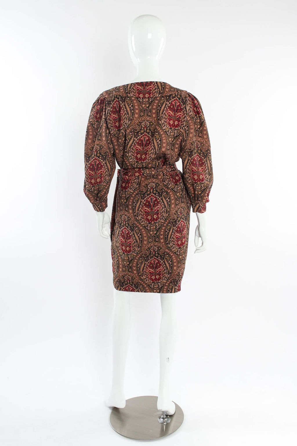 Yara Women's Three-Piece Set | Floral Damask Print, Elegant Blouse and Wrap Skirt - 7