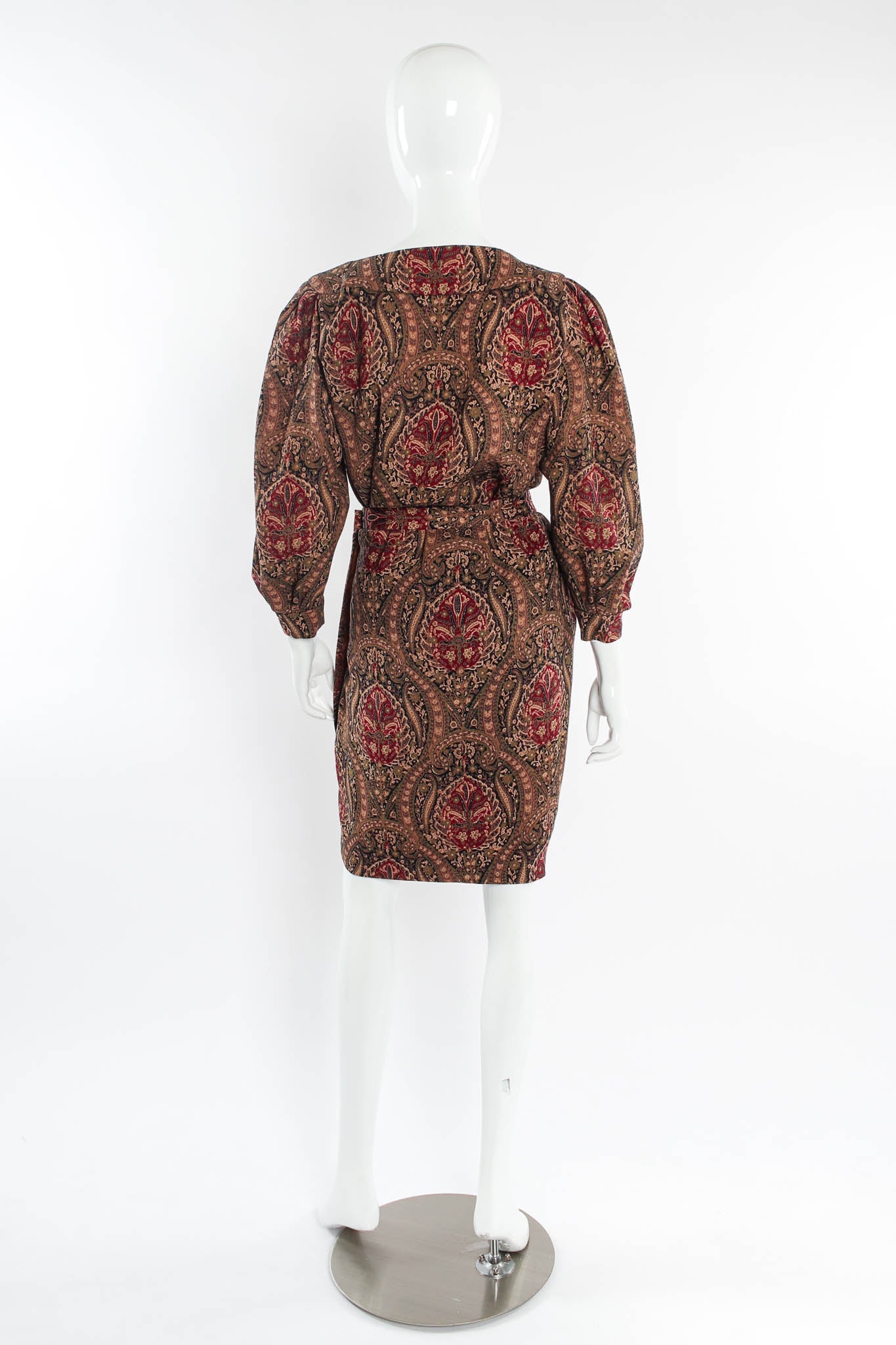 Yara Women's Three-Piece Set | Floral Damask Print, Elegant Blouse and Wrap Skirt - 7