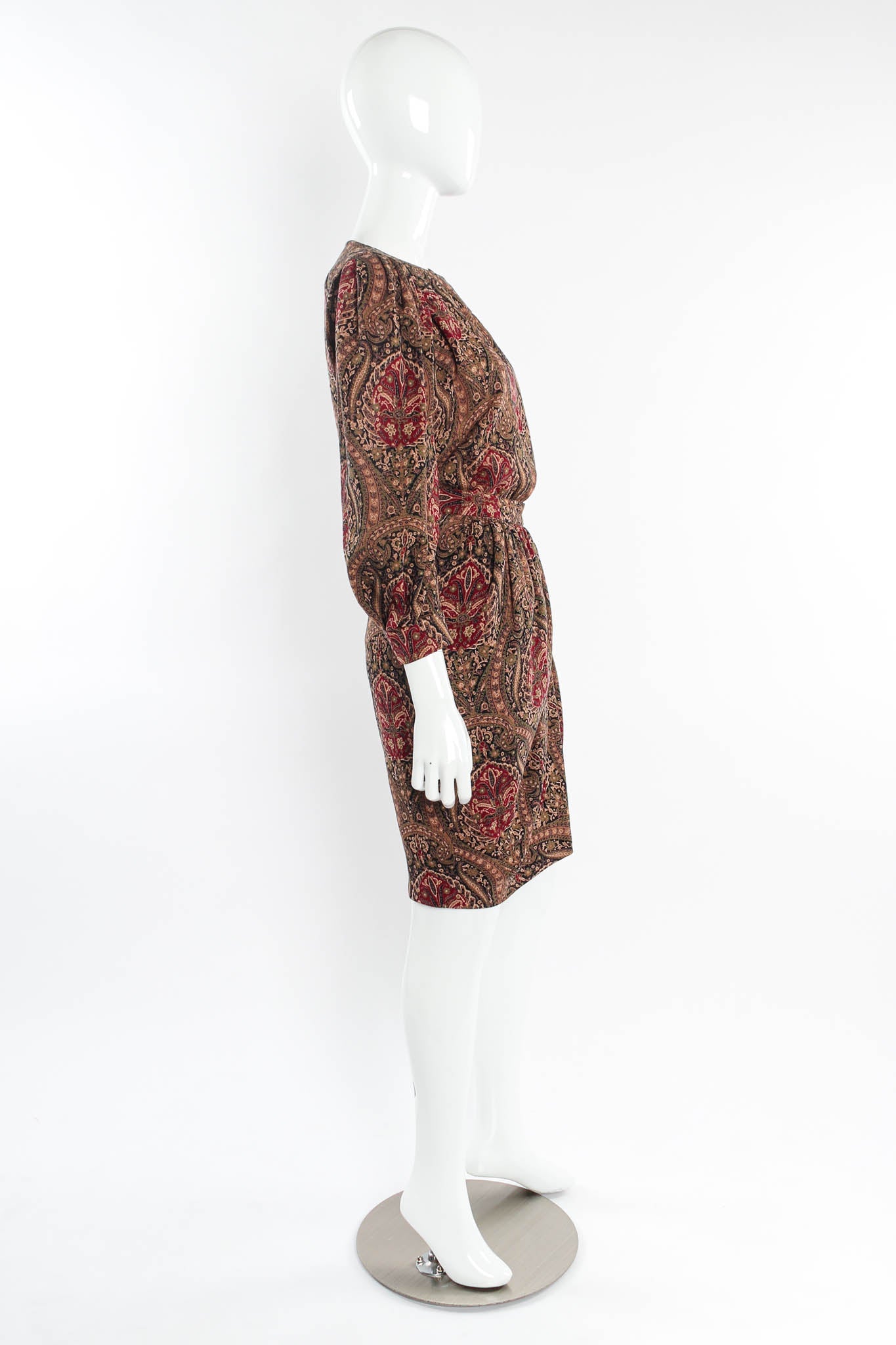 Yara Women's Three-Piece Set | Floral Damask Print, Elegant Blouse and Wrap Skirt - 8